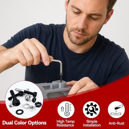 Threaded Inserts Set 60W Nut Inserts Tool Kit Digital Soldering Iron with Adjustable Temperature 392°F–932°F, M2 M3 M4 M5 M6 Heat Insert Tips with Suitcase for 3D Printing DIY Plastic Repair Tool