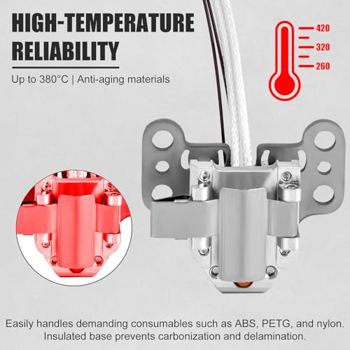 Hotend Assembly for Flashforge AD5X, Ceramic Heater Thermistor with Screws