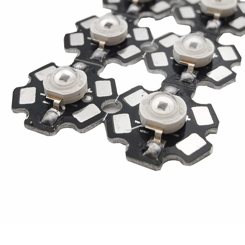 Vrabocry Pack of 10 LED Chip 3W Infrared (IR 940nm 700mA/DC 1.3V - 1.5V/3 Watt) SMD COB Light Emitter Diode Components with 20mm PCB for DIY Lighting/CCTV Cameras With PC 3w 940nm