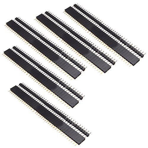 30 Pieces 2.54mm 40 Pin Header Male and Female Pin Header PCB Soldering Female Header Solder Pins Breadboard for Arduino Prototype Shield
