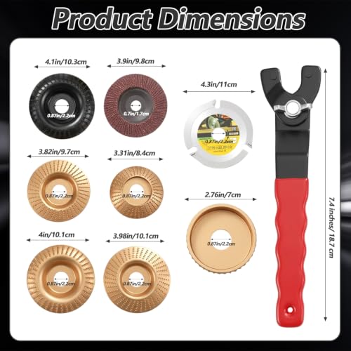 16 PCS Angle Grinder Polishing Pad Sanding Disc, Wood Carving Disc Set
