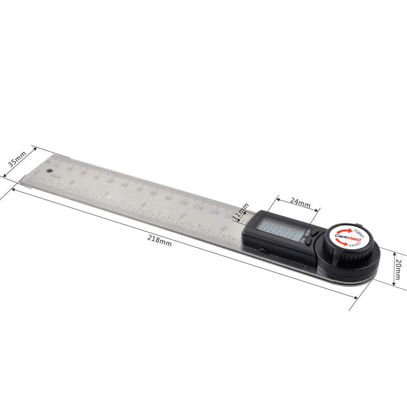 Gemred gemred 82305 digital angle finder 7-inch protractor stainless steel