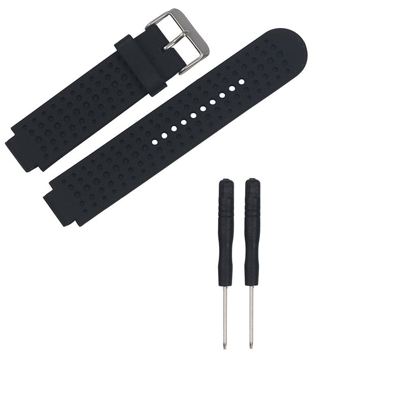 Band for Garmin Forerunner 25, Soft Silicone Replacement Watch Band Strap for Garmin Forerunner 25 L-BK Large