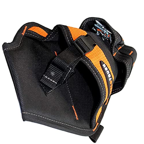 Impact Driver Holster Drill Holster for Tools and Drill bits + Tool Web Work Belt Buckle 2" inch Wide Belt Black Simple Style for Woodworkers and Contractors