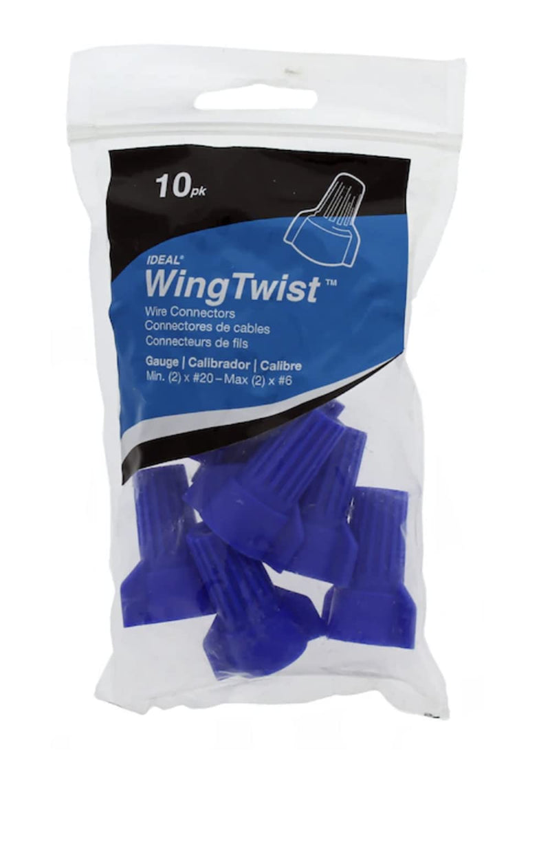 IDEAL INDUSTRIES INC. WingTwist Wire Connector, WT54 Blue, (10/Bag) (Pack of 5) Bag of 10 (Pack of 5) Azul