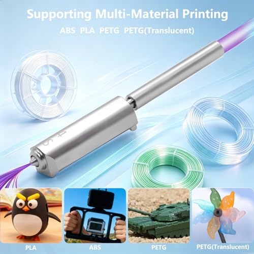 4PCS Kobra S1 Max Hardened Steel Nozzle 0.4/0.6/0.8MM, All Metal Integrated Throat Tube Nozzles Quick-Swap Hotend Replacement Head Hot End High Speed Print Nozzle for Anycubic Kobra S1 Max 3D Pinters 4PCS Muilt Size