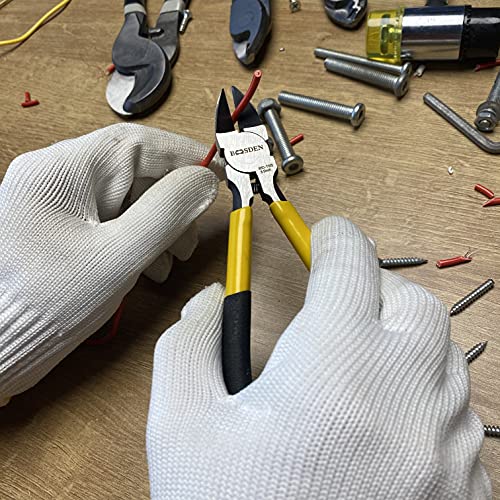 BOOSDEN Wire Cutter 6.5 inch Cutting Pliers Diagonal Cutter Snipper 10 Pack 6.5"- 10 Pack