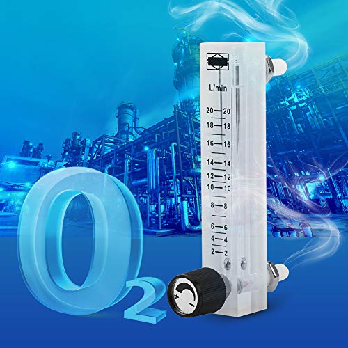 Oxygen Air Flow Meter | 2-20LPM Flow Meter with Control Valve LZQ-7 Air Flowmeter for Oxygen/Air/Gas Professional Gas Flow Meter Tester Flowmeter for Measuring Controlling Gas Flow