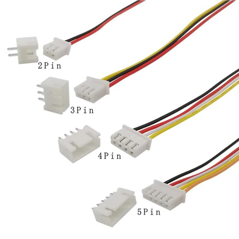 720PCS 2.54mm JST-XH Connector Kit,2/3/4/5 Pin Header Housing Connectors,2.54mm Pitch JST Male and Female Adapter,XH 2.54mm Plug Terminal for Camera, 3D printer