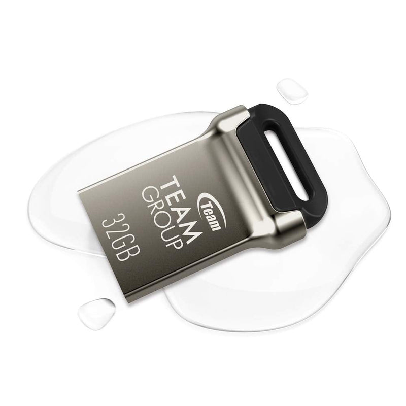 TEAMGROUP C162 512GB USB 3.2 Gen 1 USB 3.1/3.0 Mini Fits Metal Read 140MB/s Flash Thumb Drive External Data Storage Memory Stick Compatible with Computer/Laptop Black TC1623512GB01