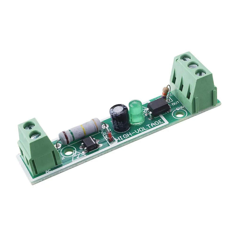 Fasizi 2PCS AC 220V Microcontroller TTL Level Optocoupler Isolation Module SCM Test Board for PLC 1 Channel
