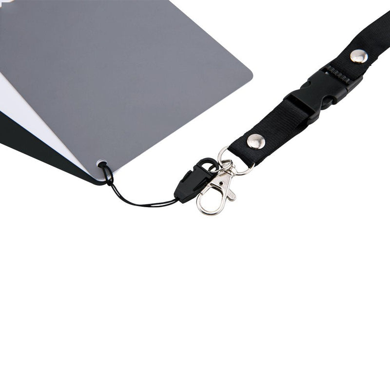 JJC 4" x 5.2" PVC White Balance Card Set for Achieving Perfect Color Balance in Your Photos - Including an 18% Neutral Grey Card, a White Card and a Black Card 4.0" x 5.2"