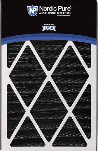 Nordic Pure 16x25x3 Pleated MERV 8 Pure Carbon Air Filter 1 Pack