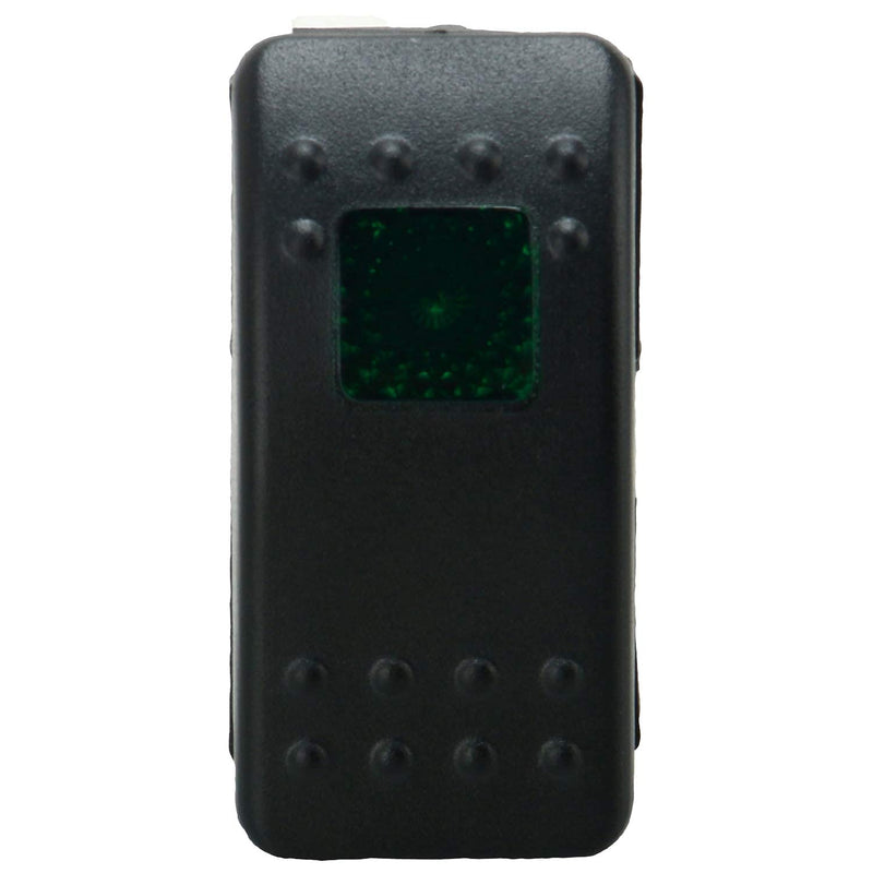 Amarine Made 2-Pack of 12v 20 Amp Waterproof LED On/Off Boat Marine SPST 3P Rocker Switch with Light (Green)
