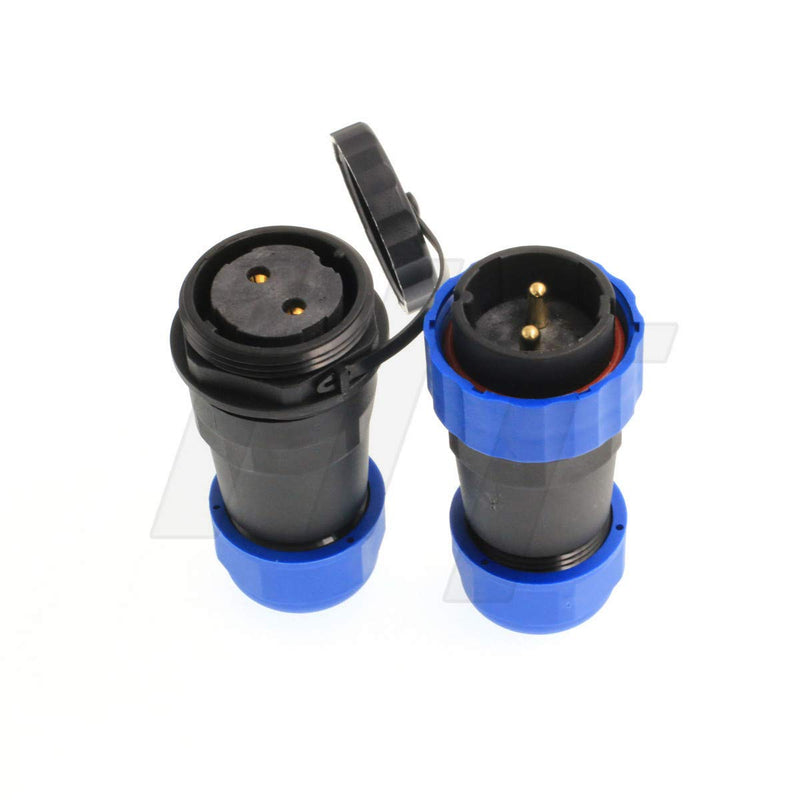 HangTon HE29 Waterproof Circular 2-Pin 45A Male Plug Connector Plug Socket for LED/Power/Lighting Electric 2 Pin