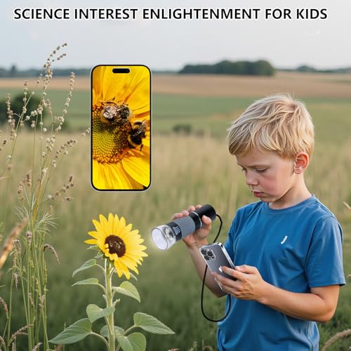 1080P Handheld Digital Microscope, Portable USB Microscope with 50-1000X Magnification and Adjustable Stand, Compatible with iPhone, Android, Mac and Windows PCs