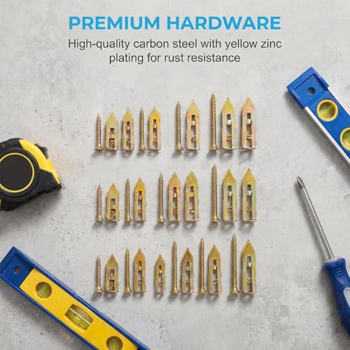 420 PCS Self Drilling Drywall Anchors with Screws Kit 420pcs-gold