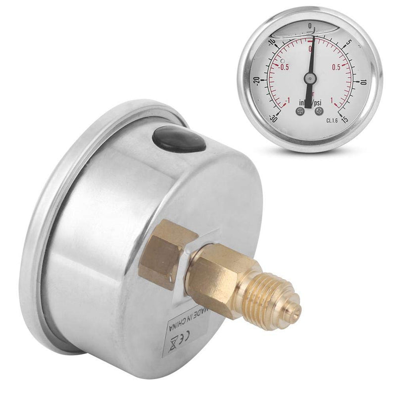 Dual Scale Pressure Gauge 1/4 BSP Back Mount Pressure Gauge Radial Oil Filled Vacuum Pressure Gauge