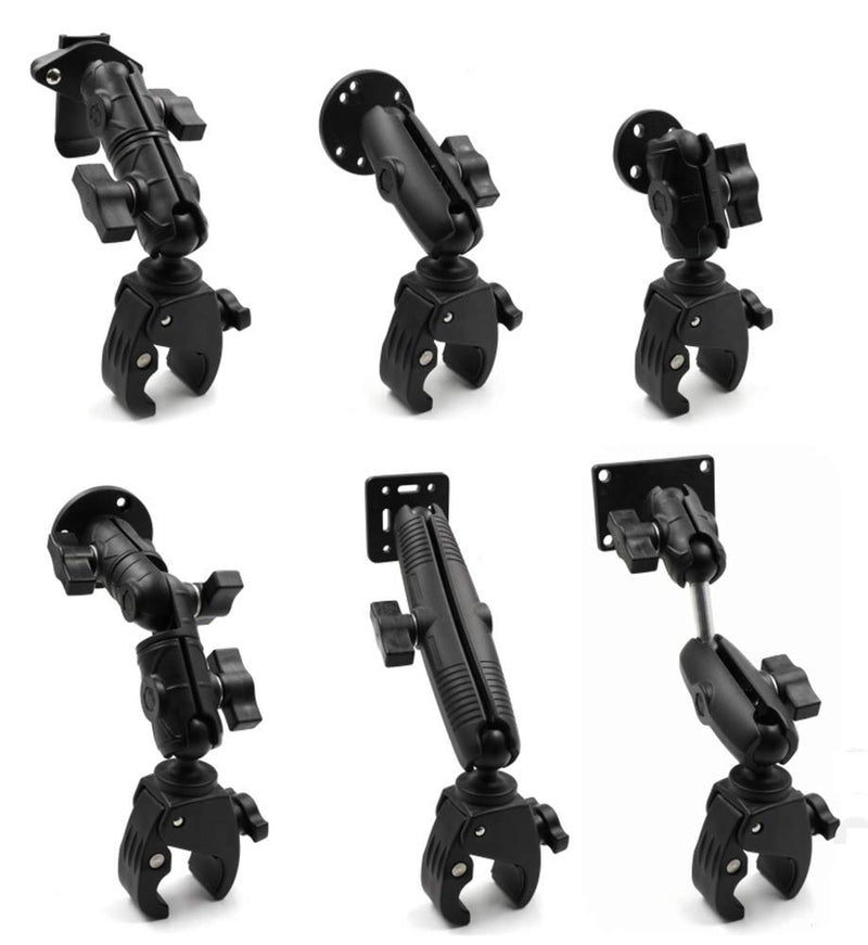 Strg 1'' Ball Mount with Aluminum Alloy Round Plate, Universal Electronic Device Mounting Ball Base with AMPS Holes Compatible with RAM Mount and All 1 Inch/B Size/ 25MM Ball Double Socket Arms Base Diameter: 63mm