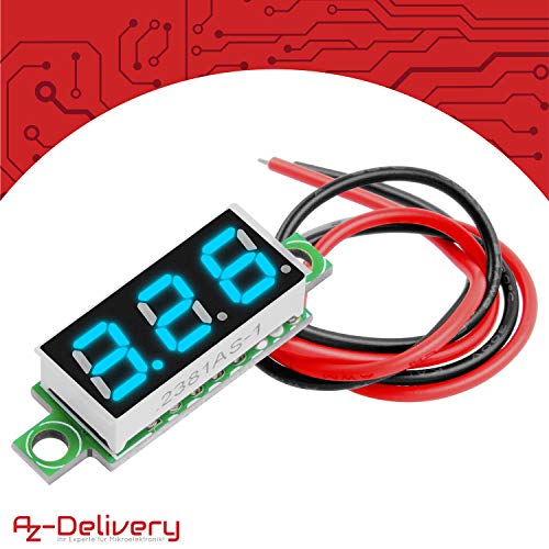 AZDelivery Voltmeter 0.28 Inch/0.71 cm Mini Digital with 7 Segment Display 2.5 V - 30 V Parent 3