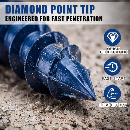 MorningRo 200 Qty 3/16" x 1-3/4" Star Head Concrete Screws Anchor with Drill Bits Blue Star Drive Bugle Head Screws for Anchor Masonry, Block, Brick, Cement, Stucco, Diamond Point and Wood Fastening 3/16" X 1-3/4"
