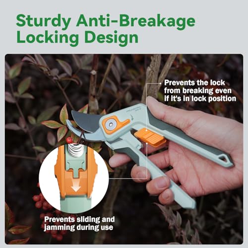 PrunePro Pruning Shears & Garden Scissors for Gardening Stainless Steel Sharp Blade Plant Flower Shears