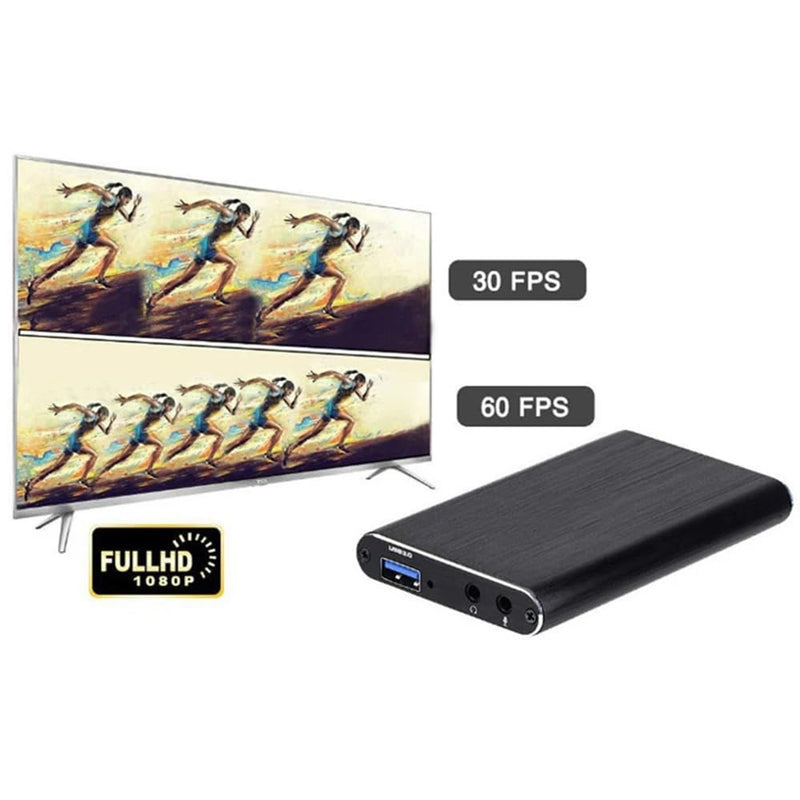 4K 60hz Audio Video Capture Card, USB 3.0 HDMI Video Capture Device, Full HD 1080P for Game Recording, Live Streaming Broadcasting