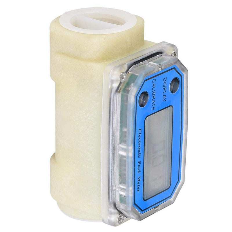 Nikou Flow Meter Turbine Meter - 15-120L/min 1" NPT Mini Diesel Fuel Flow Meter Digital Turbine Meters