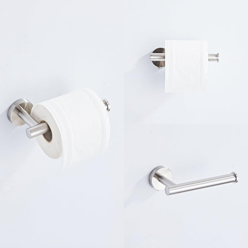 Brushed Nickel Bathroom Hardware Set 5 Piece with Towel Racks for Bathroom, SUS304 Stainless Steel Bath Towel Bar Set, 24 Inch Wall Mounted Accessories Kit… Brushed Nickel