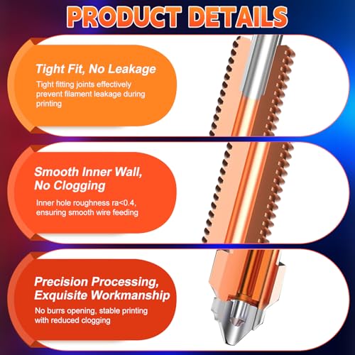 3 Pcs 0.4mm Quick-Swap K1C Nozzle Kit for Creality K1, 3D Printer Nozzle with Copper Alloy and Hardened Steel, 30 Pieces Cleaning Needles Wrench for Creality K1C/K1/K1 Max/Ender 3V3 3D Printer