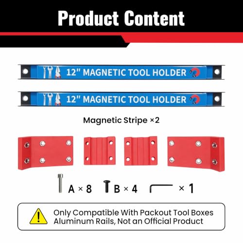 Magnetic Tool Holder Compatible with Milwaukee Packout Toolbox