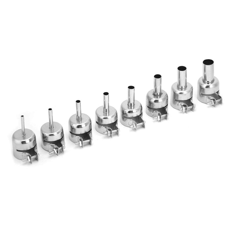 8pcs Hot Air Gun Nozzle, 3~12mm Stainless Steel Hot Air Gun Nozzle, Durable Heat Resistant Nozzle for 850 Heat Guns