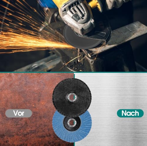 Flap Discs, Flap Discs, Sanding Discs, Sanding Mop Disc, 8 Pieces, Diameter 76 mm x 10 mm, Grain 40/60/80/120 Mixing Set, Sanding Disc, Sanding Mop Flap Disk