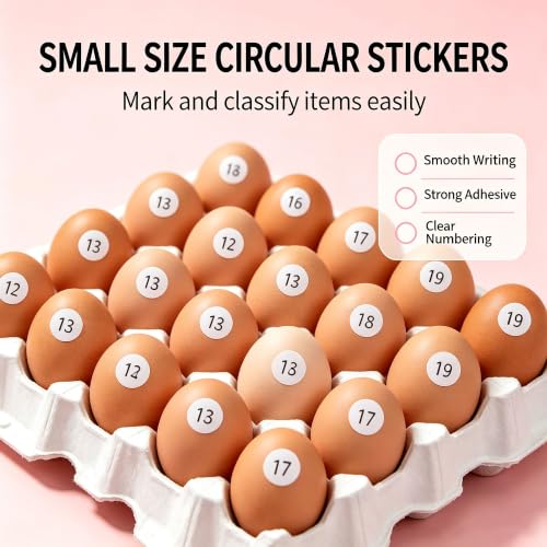 1/2" & 1/4" White Dot Stickers Round Color Coding Circle Dots Stickers