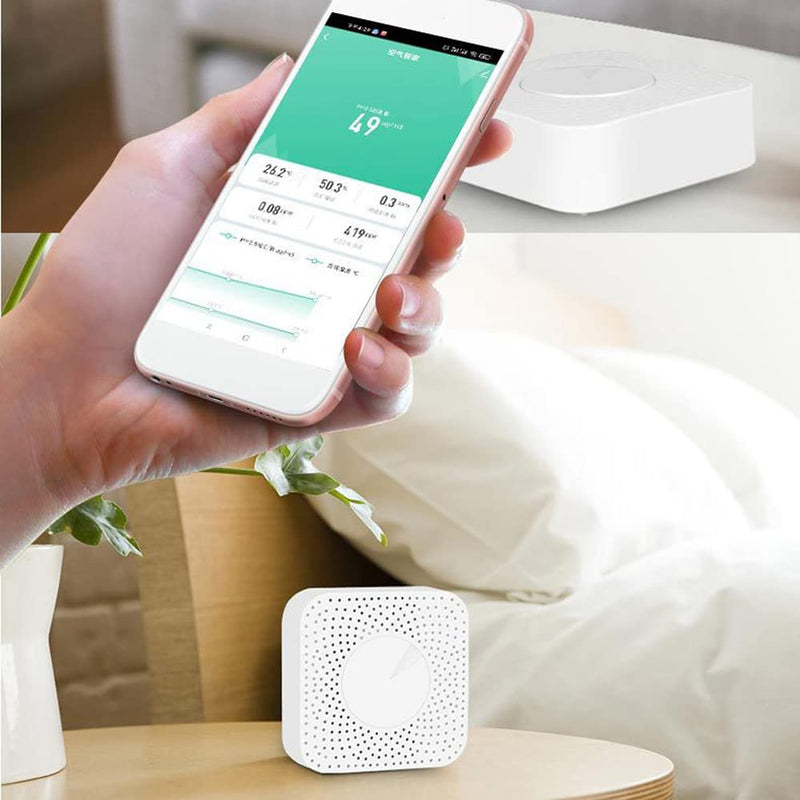 Irfora Tuya WiFi Intelligent Air Quality Monitor 6-in-1 Air Housekeeper PM2.5/Formaldehyde/VOC/CO2/Temperature/Humidity Detector Compatible with Home for Home Office