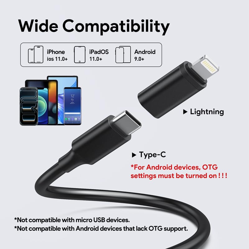 DEPSTECH 2K Endoscope Camera with Light: 2560P QHD Dual Lens Inspection Borescope with 16.5FT Snake Cable for iPhone & Android, Industrial Scope Automotive Tools for Sewer, HVAC, Plumbing, Mechanic Black