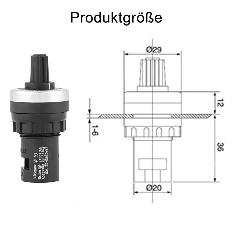 3 x 10k Potentiometer Panel Installation for VFD Frequency Inverter | Speed control for frequency converter, control button for controlling variable speed 3