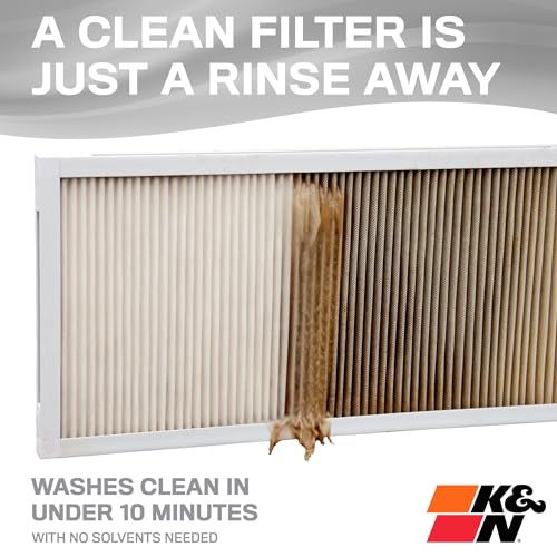 K&N 20X22X1 HVAC Furnace Air Filter, Lasts a Lifetime, Washable, Merv 8, the Last HVAC Filter You Will Ever Buy, Breathe Safely at Home or in the Office, HVC-8-12022 19.8" x 21.8" x 0.8"