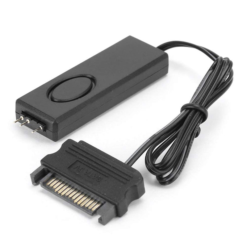 Cuifati HF Remote Control, HF Remote Control Fan Light Control PC Accessories 5V Symphony ARGB Black SATA Pin with 3-Pin ARGB Connector For 5V ARGB Devices Including Case Fan(Black)