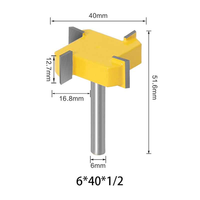6 mm shank cleaning milling cutter, spoilboard surface milling cutter bit, face milling cutter, plate milling cutter, flat milling cutter for surface woodworking