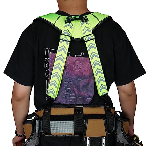 KUNN Tool Belt Suspenders Reflective & Electrical Tape Holder Reflective Tape Thong