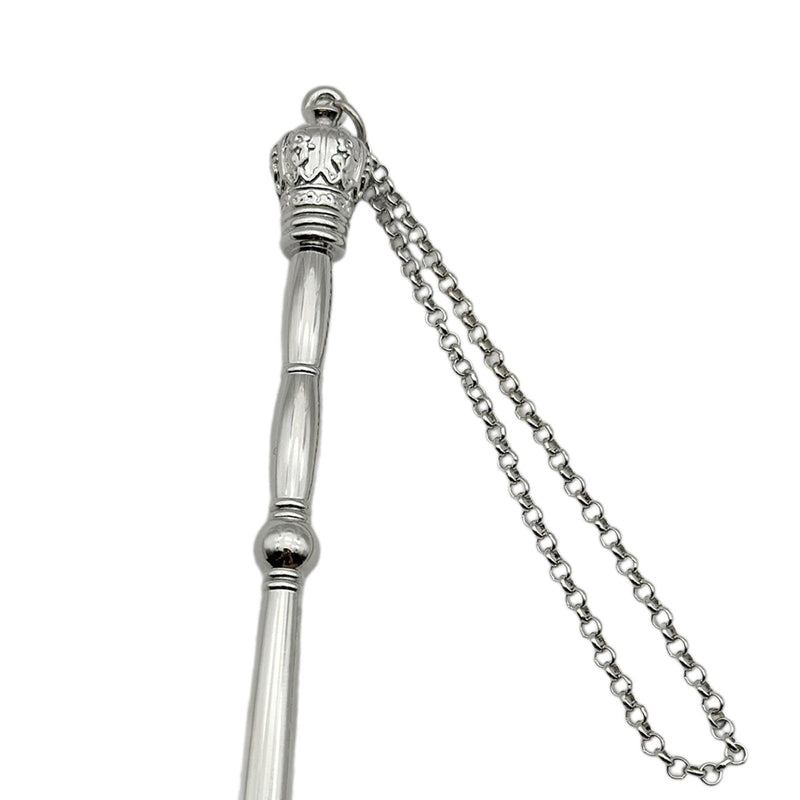 Bible Pointer Hand Pointer, Works of Art, Connected Chain Decorated,Bible Reading Tool,Torah Pointer, Silver Crown Head