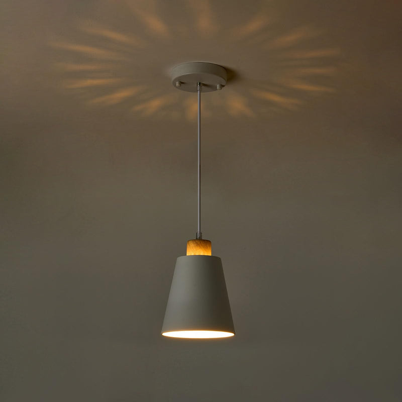 White Pendant Light Kitchen Island Wood Pendant Lighting Mini Modern Hanging Light Small Pendant Light Fixture for Dining Room,Bar,Bedroom,Adjustable Cord,5.94 inch,1 PCS White 1 PACK