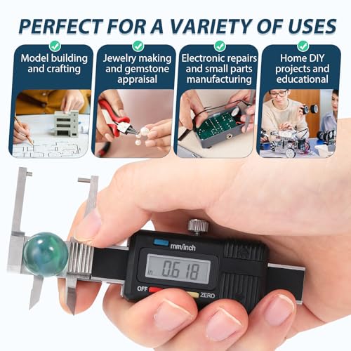 1" /25mm Mini Digital Caliper, OD ID & Thickness Gauge