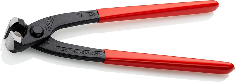 KNIPEX 99 01 220 EAN Concreters' Nipper (Concreter's Nippers or Fixer's Nippers) black atramentized plastic coated 220 mm | Plastic coated 220 mm Red Plastic Coated Handles