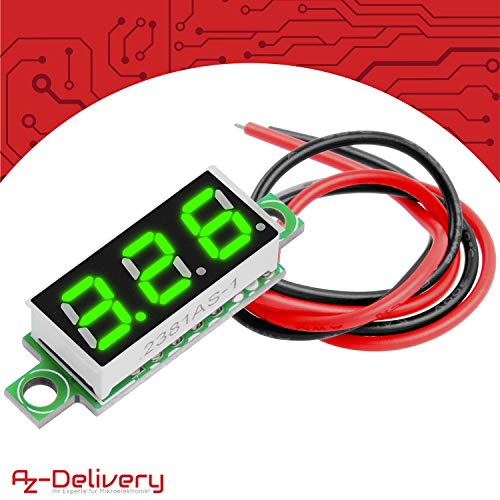 AZDelivery Voltmeter 0.28 Inch/0.71 cm Mini Digital with 7 Segment Display 2.5 V - 30 V Parent 3