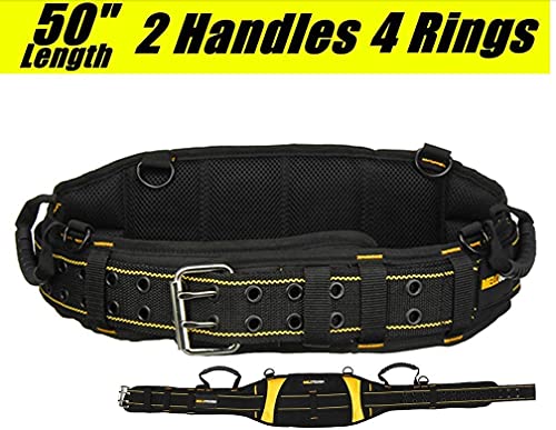 MELOTOUGH 1PACK Magnetic Suspenders Tool Belt Suspenders with Large Moveable Phone Holder, Pencil Holder, Adjustable Size Padded Suspenders + Padded Electrician Tool Belt Tradesman Pro Padded Tool Bel