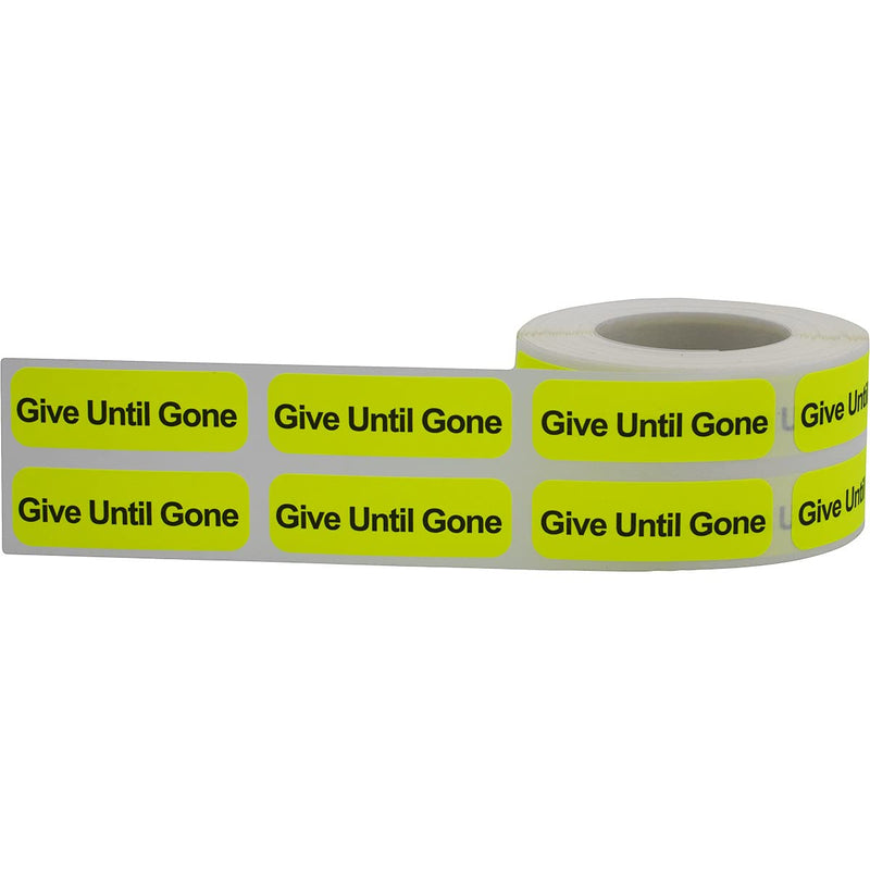Give Until Gone Medical Healthcare Labels, 0.5 x 1.5 Inches in Size, 500 Labels on a Roll