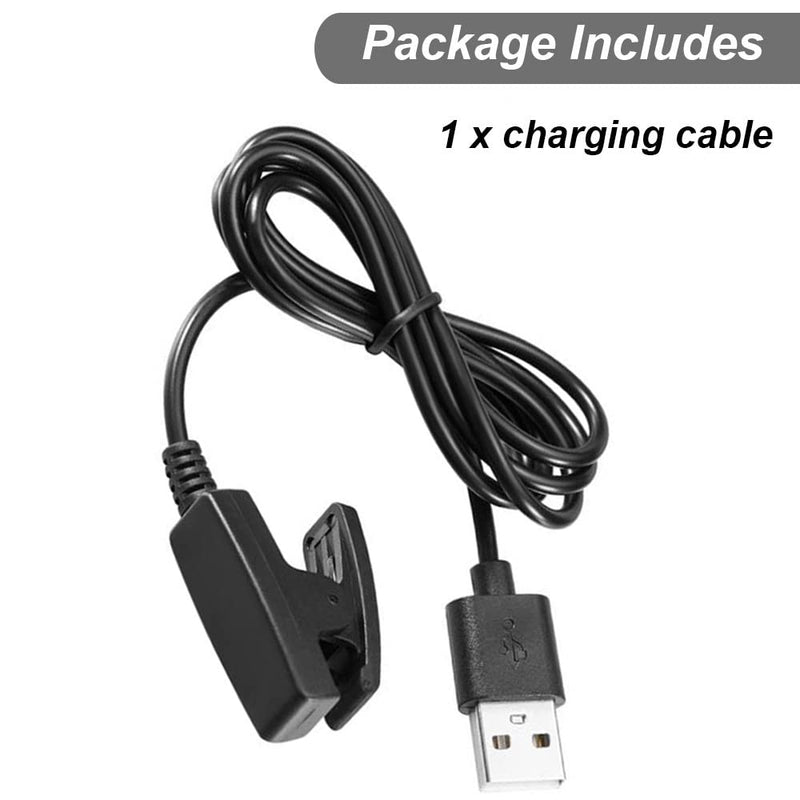Charger for Garmin Lily, Vivomove HR, Forerunner 235/35/230/630/645/735XT, Approach S20/G10 Replacement Charging Clip Sync Data Cable (3.3ft/1m) (1) 1