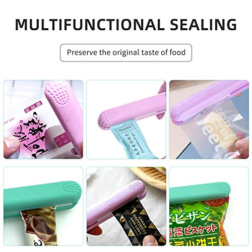2 Pack Mini Bag Sealer - Handheld Food Sealer & Resealer for Chip, Plastic & Snack Bags